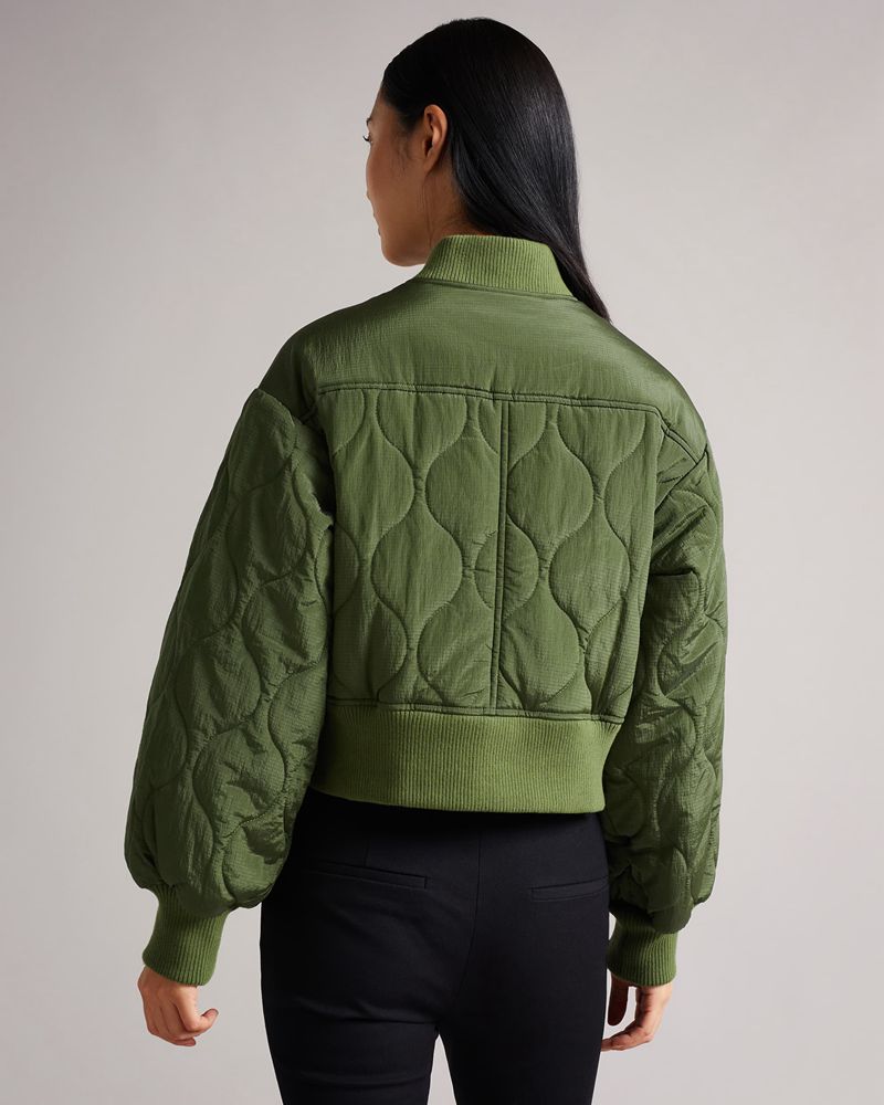 Ted Baker Aelexis Onion Quilted Bomber Jacka Dam Gröna | KWY-803467