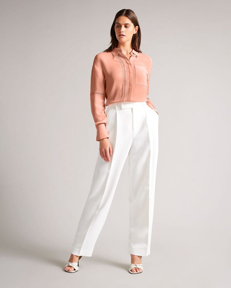 Ted Baker Agniss Spets Insert Longline Blast Dam Rosa | MTQ-207639