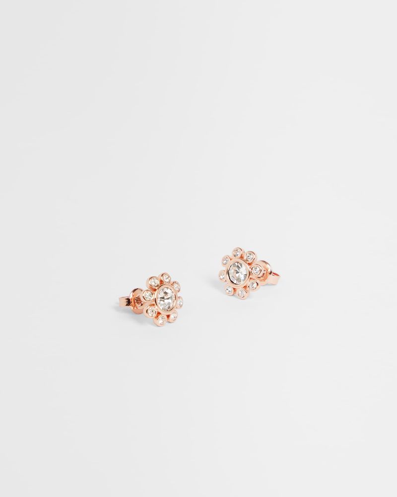 Ted Baker Alliei Tbj2694 Crystal Aurora Stud Earring Smycken Dam Rosegold | LVD-041356