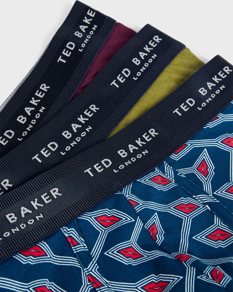 Ted Baker Apple Rtbc102a29 3 Pack Mode Bomull Trunks Underkläder Herr Olika Färger | AZN-642718