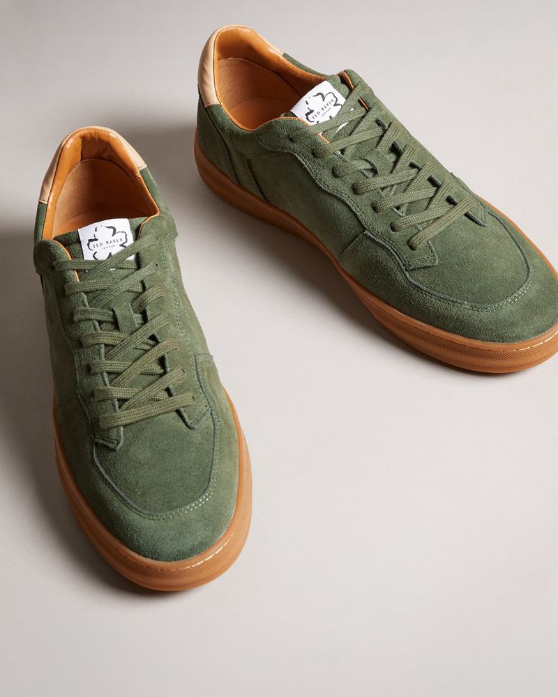 Ted Baker Barkerr Cupsole Suedes Sneakers Herr Khaki | XZB-908713