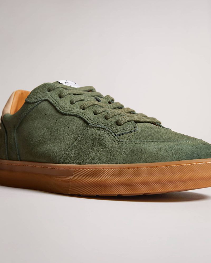 Ted Baker Barkerr Cupsole Suedes Sneakers Herr Khaki | XZB-908713