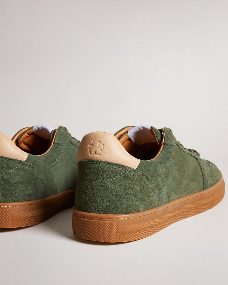 Ted Baker Barkerr Cupsole Suedes Sneakers Herr Khaki | XZB-908713