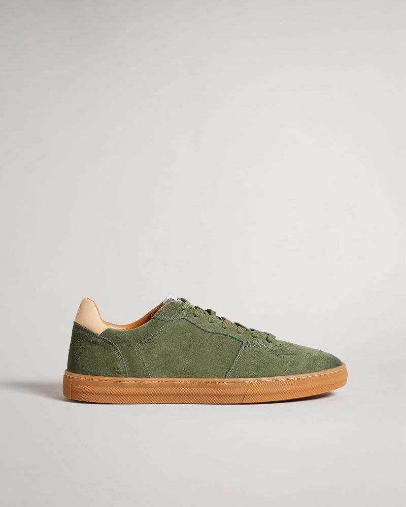 Ted Baker Barkerr Cupsole Suedes Sneakers Herr Khaki | XZB-908713