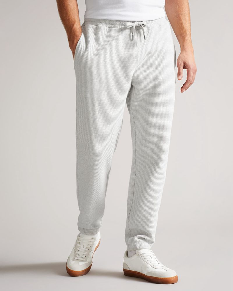 Ted Baker Bathwik Waffle Textured Jogger Byxor Herr Gray | KJM-360598