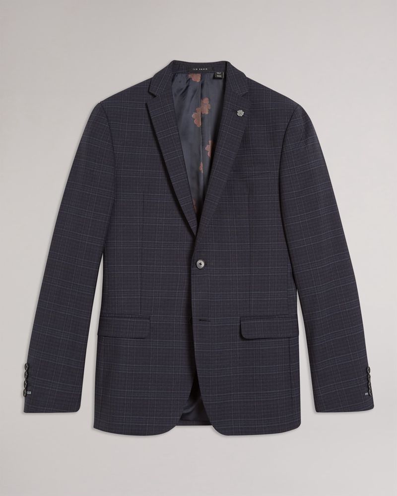 Ted Baker Berwijs Slim Navy Check Kostymer Herr Marinblå | SIF-231780