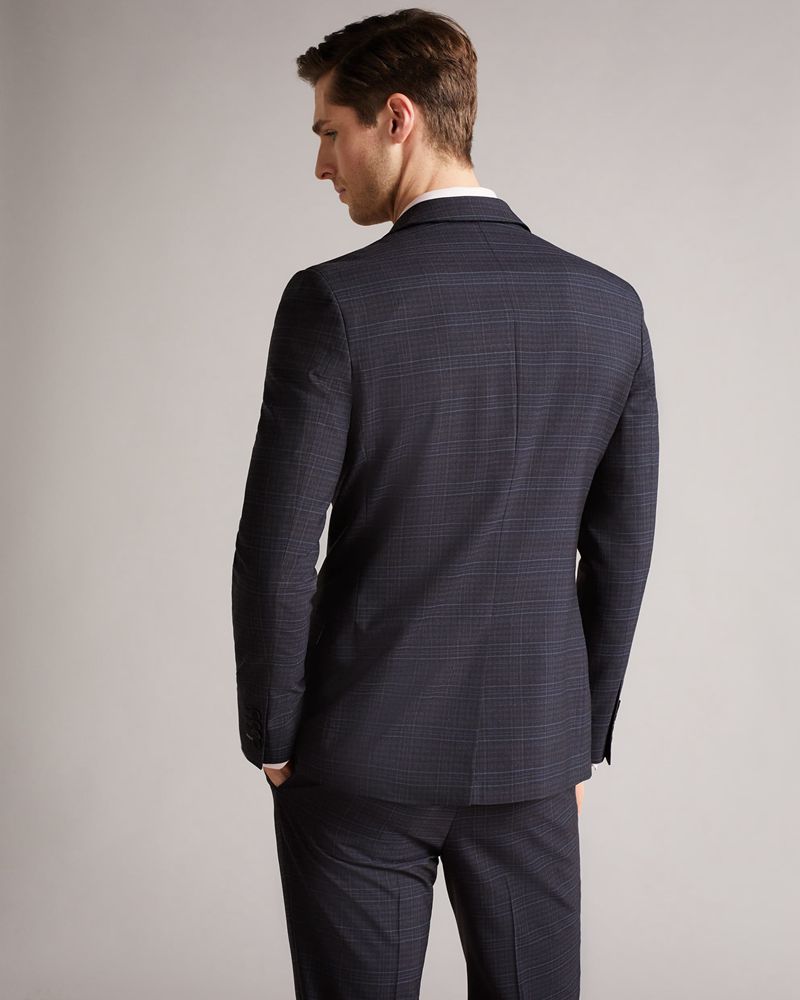 Ted Baker Berwijs Slim Navy Check Kostymer Herr Marinblå | SIF-231780