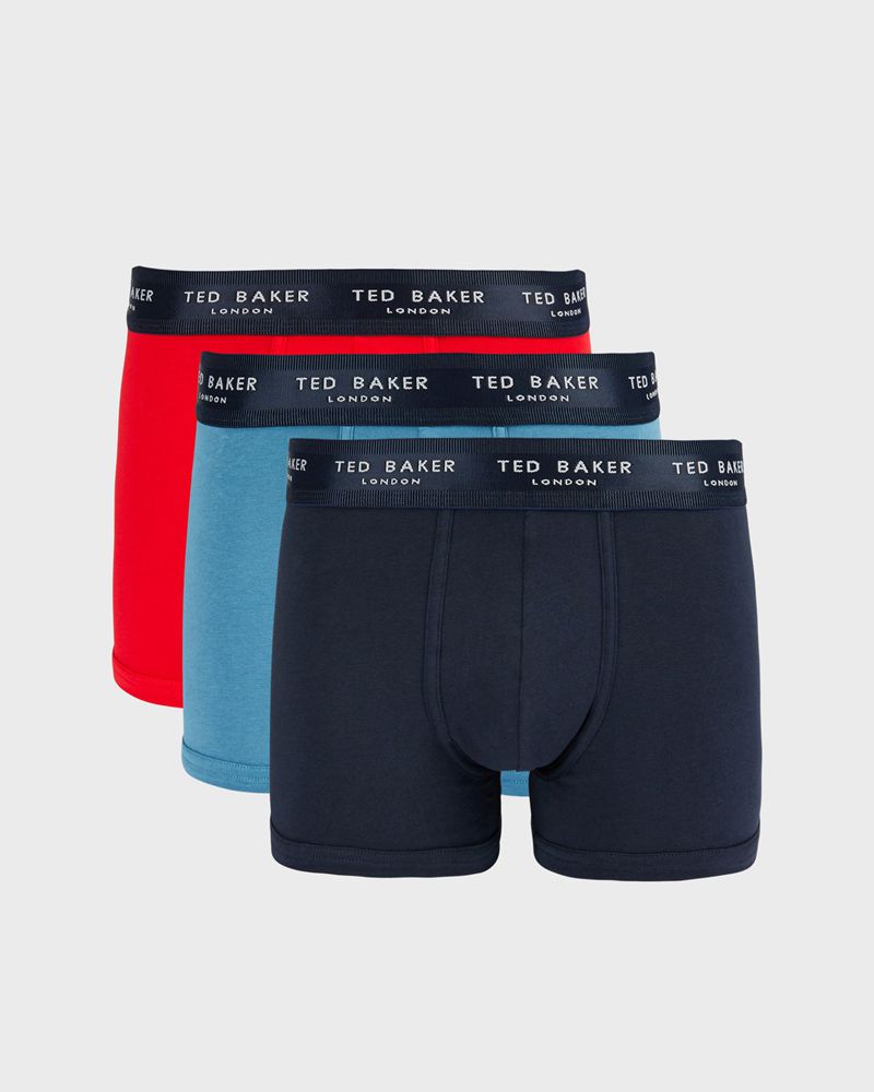 Ted Baker Bluebe Rtbc212as5 3 Pack Mode Bomull Trunks Underkläder Herr Olika Färger | KCJ-718209