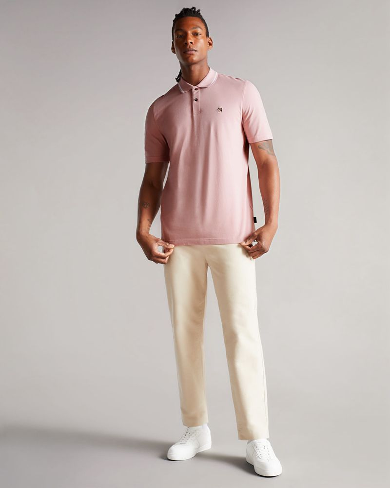 Ted Baker Camdn Sleeve Polo Blast Herr Rosa | EIW-958364