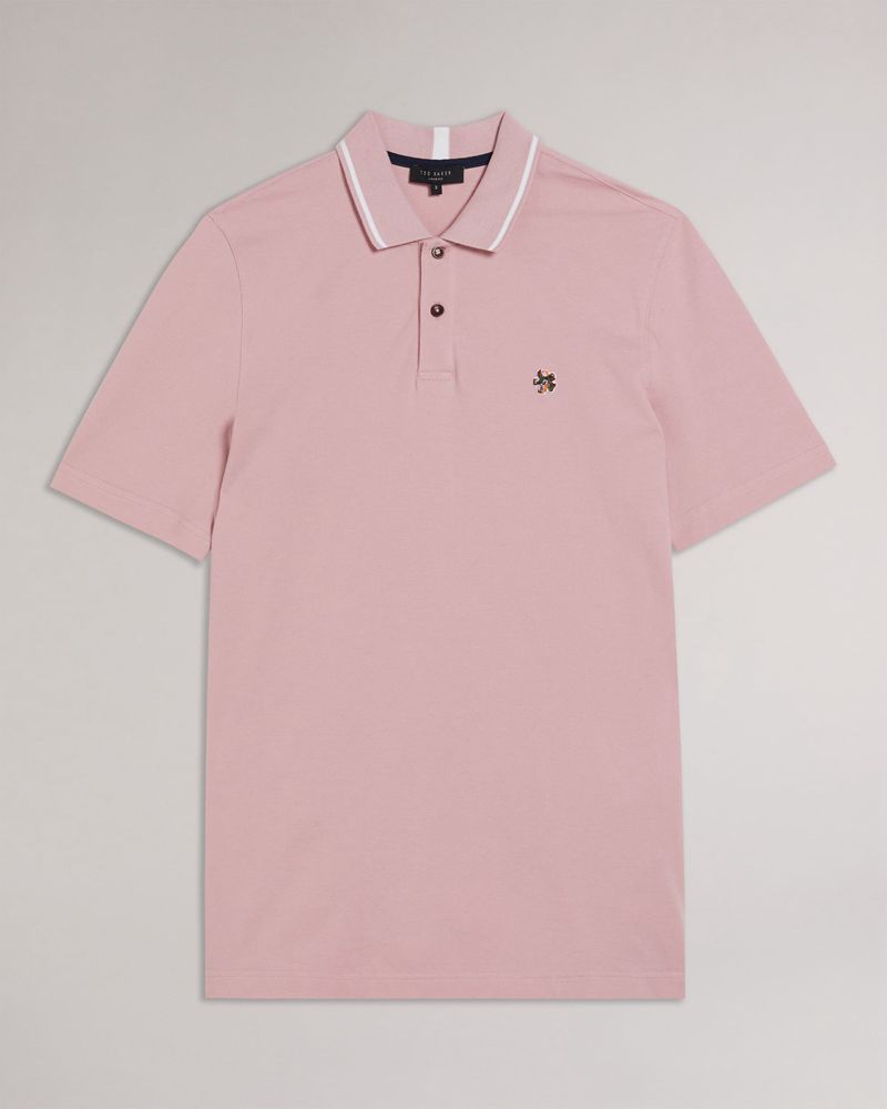 Ted Baker Camdn Sleeve Polo Blast Herr Rosa | EIW-958364