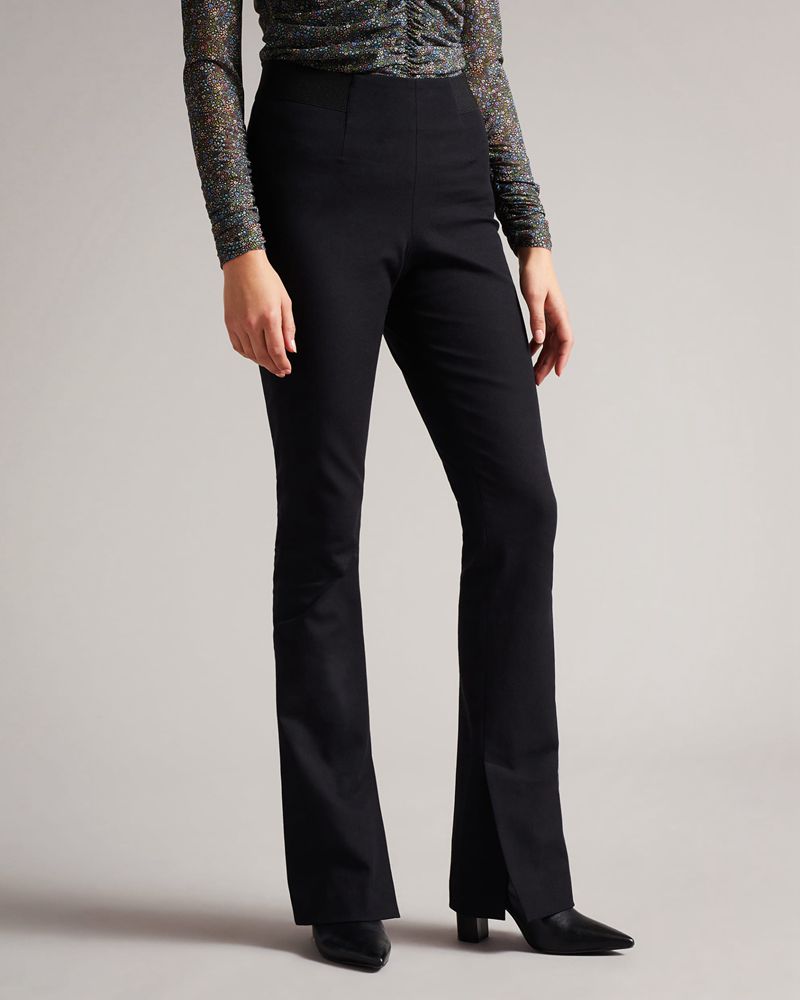 Ted Baker Casleby Skinny Slit Detail Byxor Dam Svarta | FDV-843721