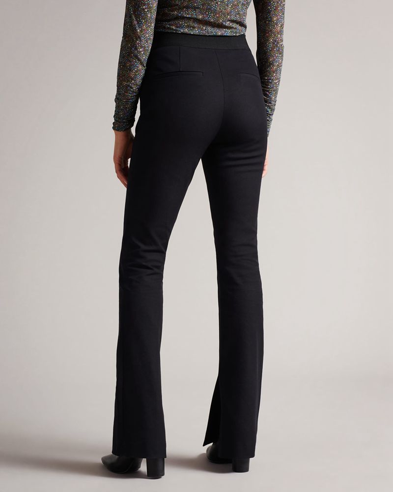 Ted Baker Casleby Skinny Slit Detail Byxor Dam Svarta | FDV-843721