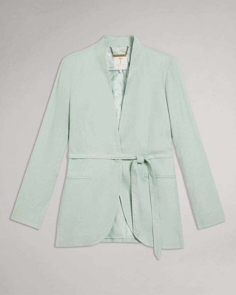 Ted Baker Caterin Collarless Blazer With Jacka Dam Blå | JMW-846710