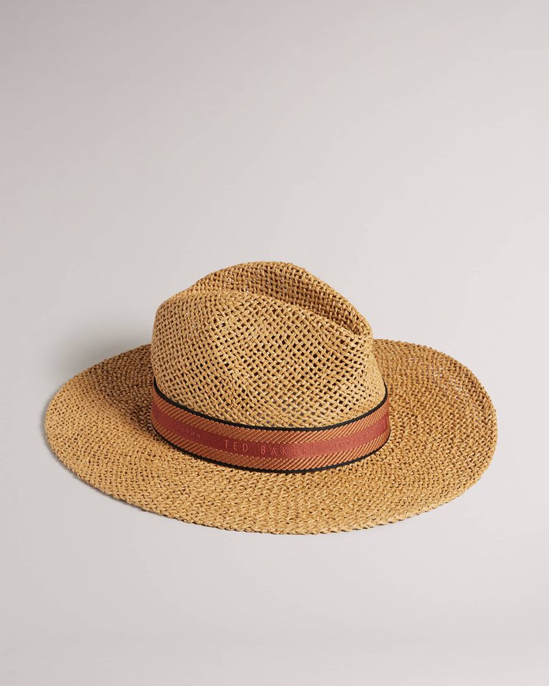 Ted Baker Clairie Straw Fedora Badkläder Dam Vita | LVS-764130