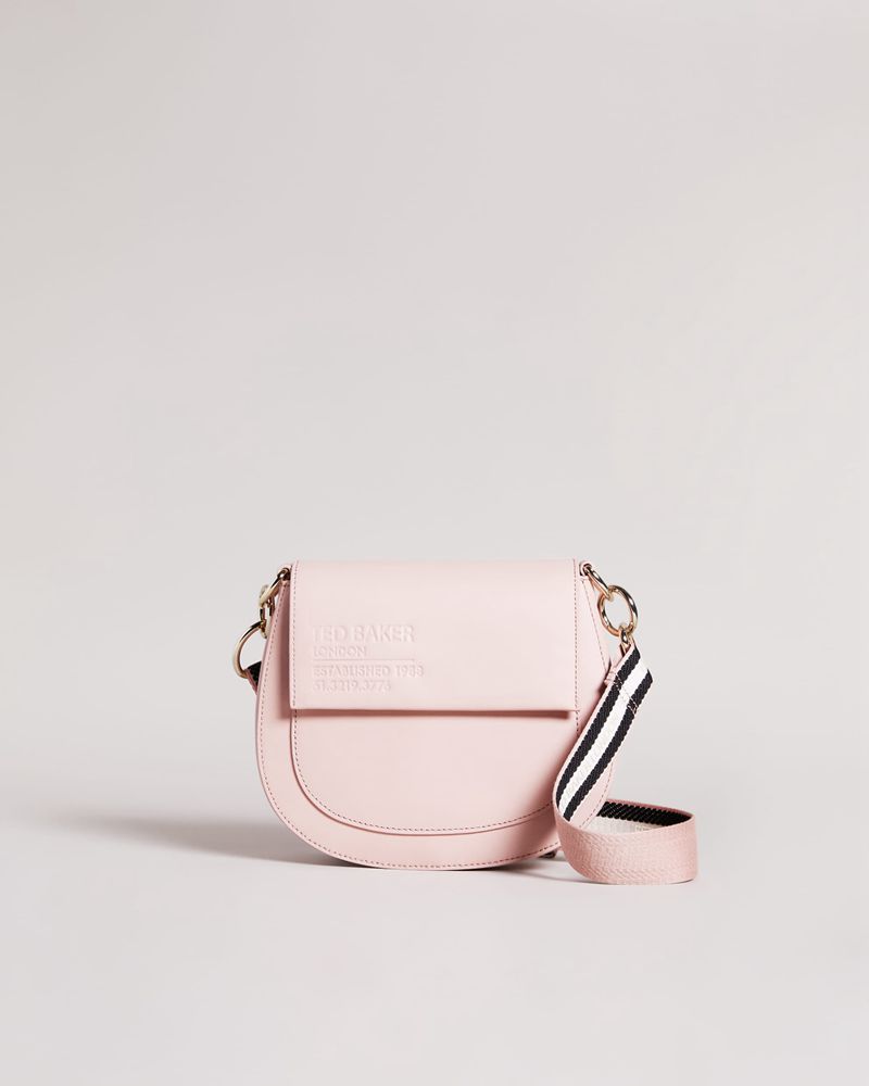 Ted Baker Darcell Branded Webbing Satchel Cross Body Crossbody Väska Dam Rosa | HGR-872463