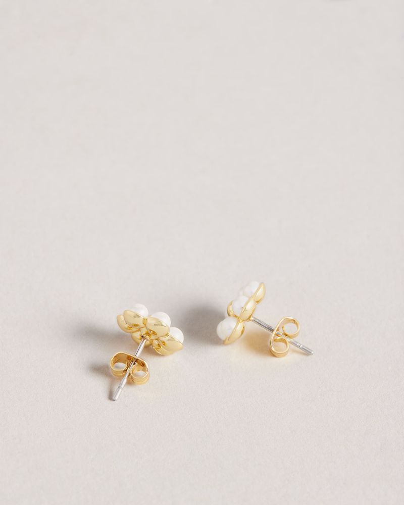 Ted Baker Darsiee Daisy Pearl Stud Earrings Smycken Dam Guld | PRW-897524