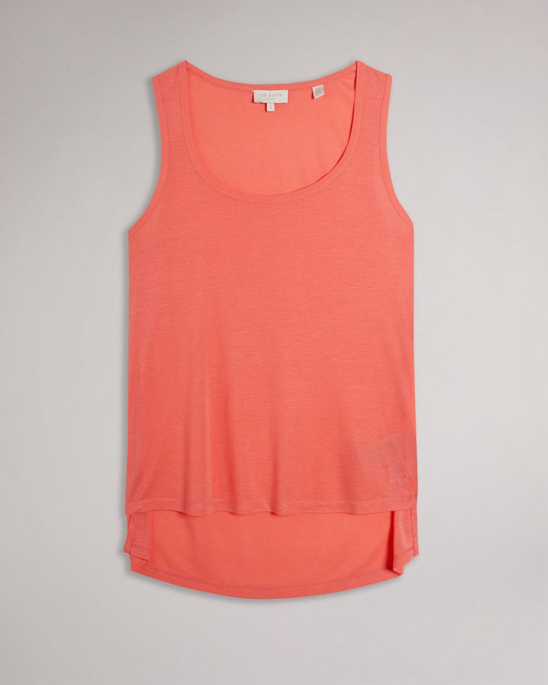 Ted Baker Derien Easy Fit Jersey Tank Blast Dam Röda | LAS-326470