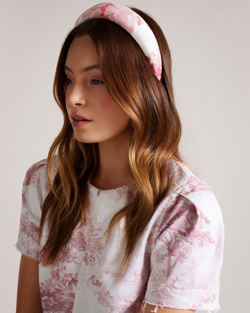 Ted Baker Elen New Romantic Printed Headband Halsduk Dam Rosa | UBQ-729836