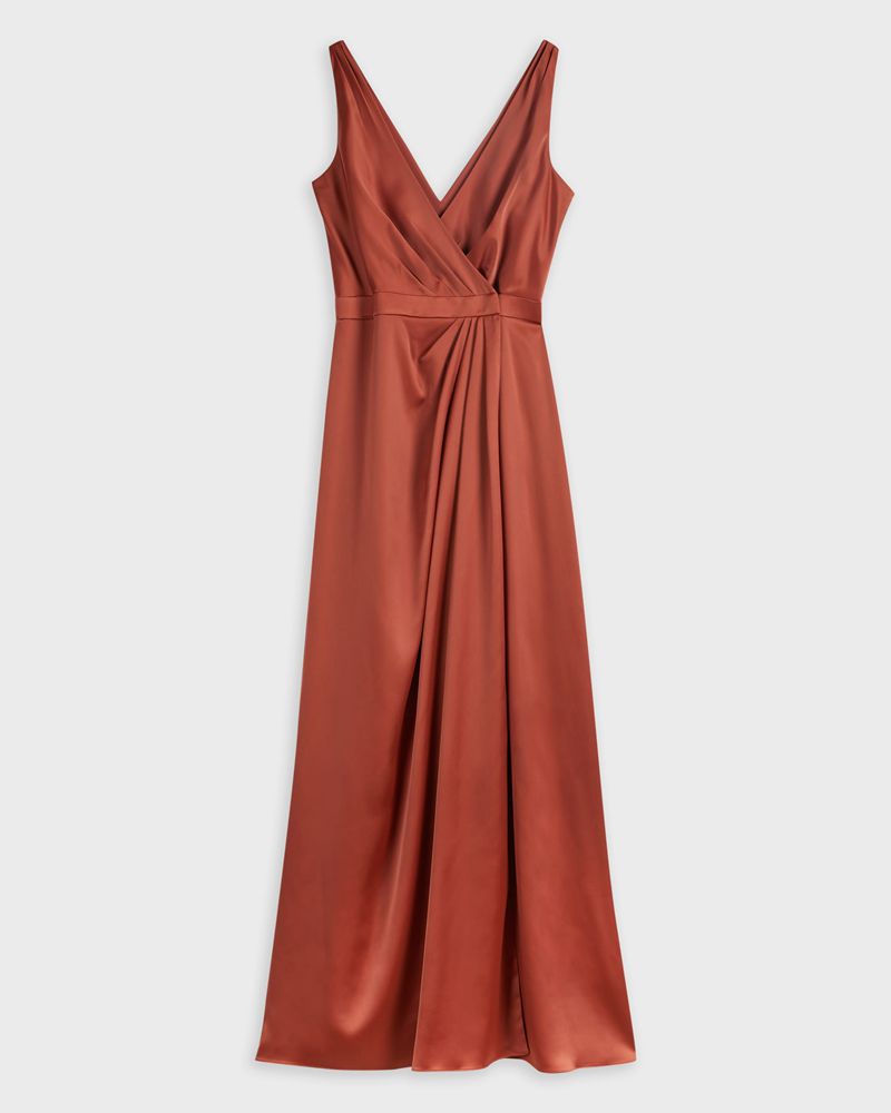 Ted Baker Florraa Ärmlös Wrap Gown Klänning Dam Bruna | KHN-910283