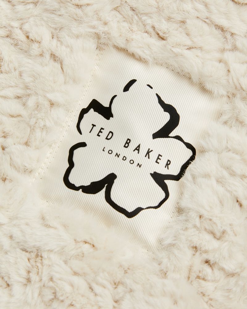 Ted Baker Furial Faux Fur Breda Halsduk Dam Vita | FYJ-386750