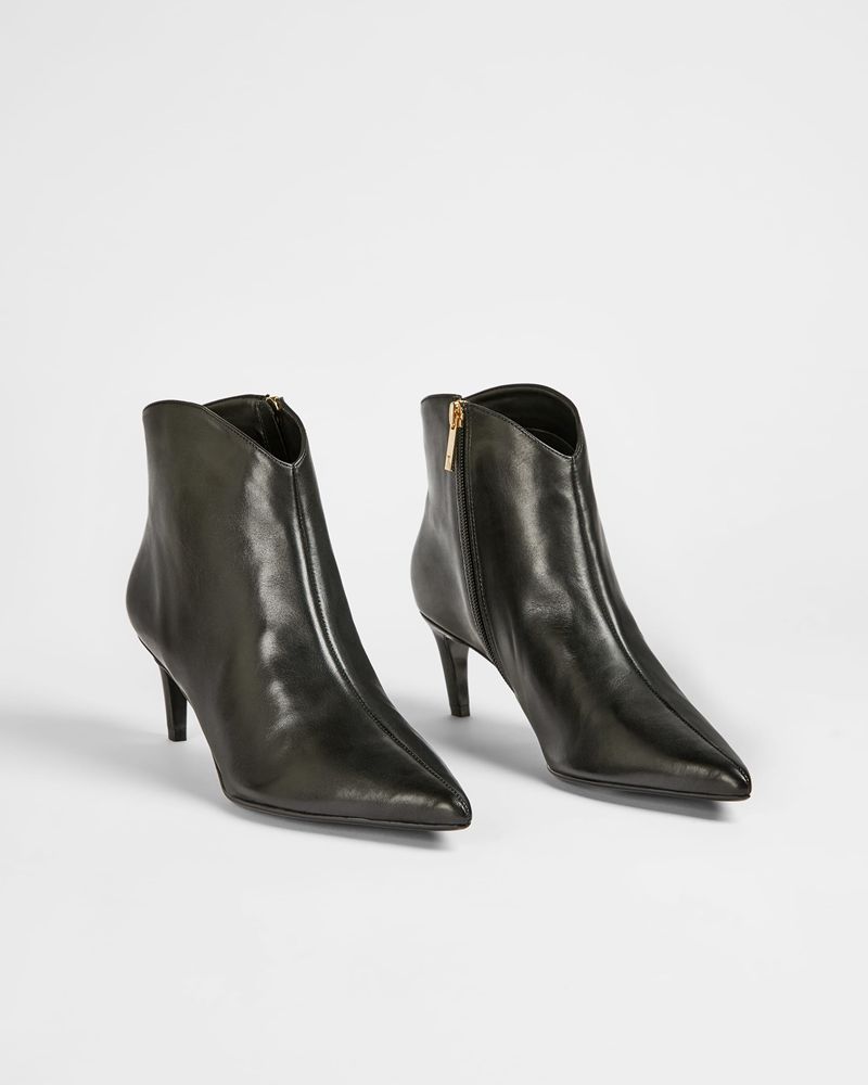 Ted Baker Galiana Läder 60mm Stiletto Höga Klackar Dam Svarta | QMB-645219