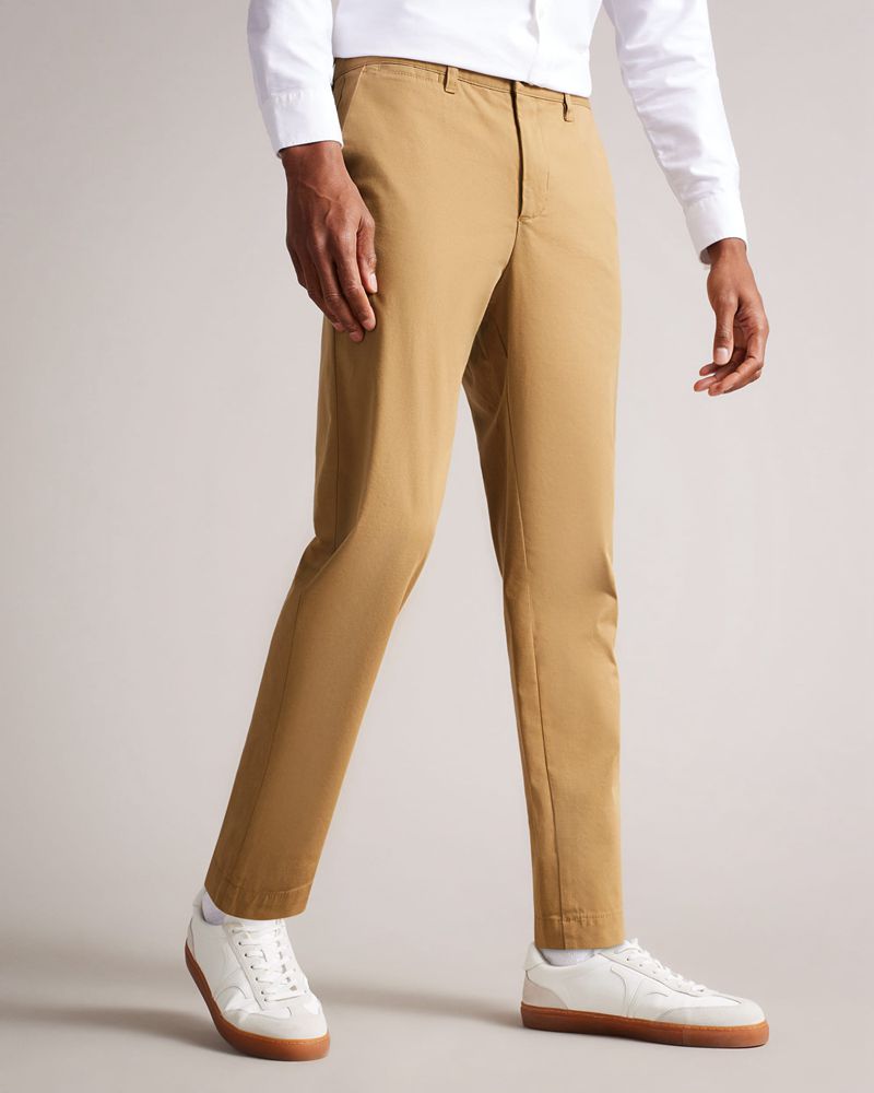 Ted Baker Genbee Vanliga Relaxed Chinos Kostymer Herr Natural | EKY-615098