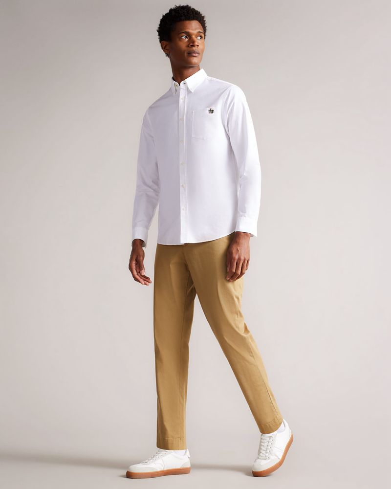 Ted Baker Genbee Vanliga Relaxed Chinos Kostymer Herr Natural | EKY-615098