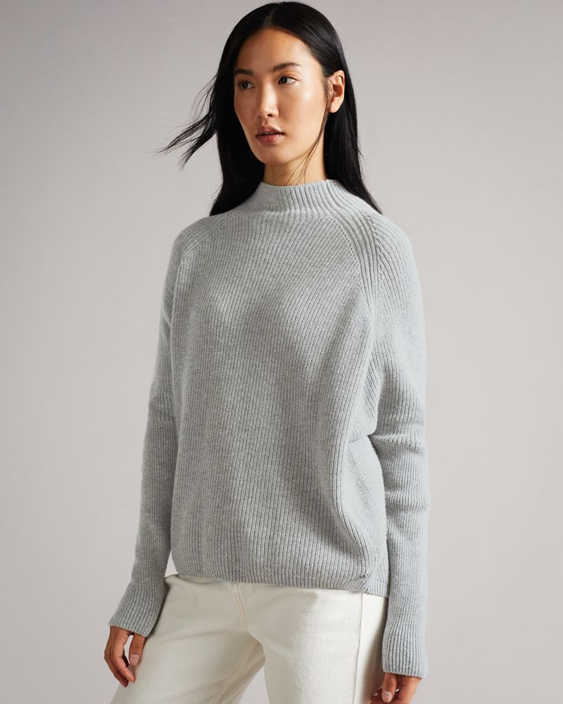 Ted Baker Ggracee Engineered Knit Stickat Dam Gray | WIB-635174