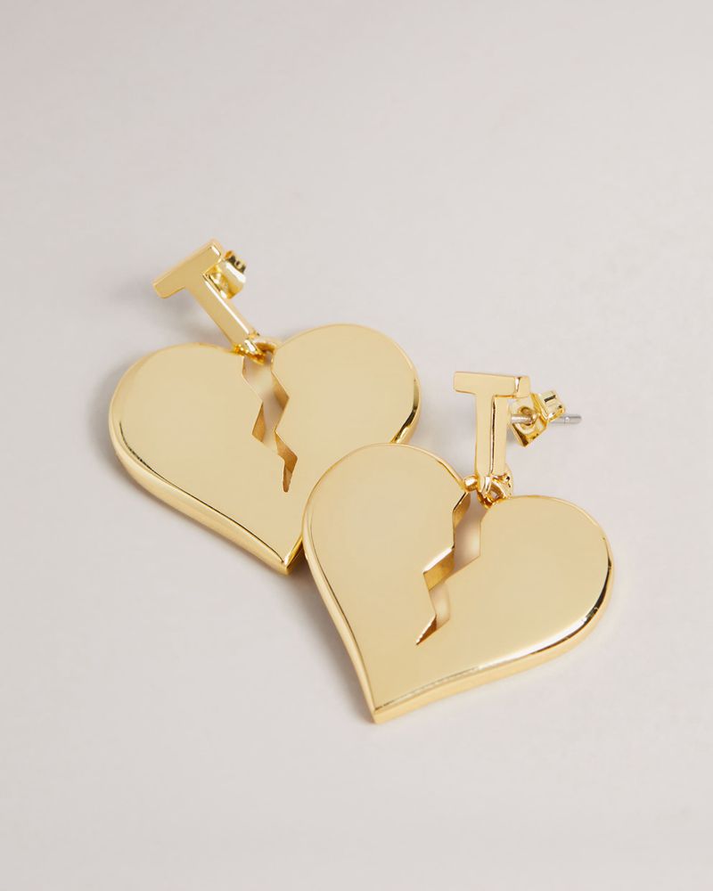 Ted Baker Harlyi Heartbreaker Drop Earring Smycken Dam Guld | OGK-509238