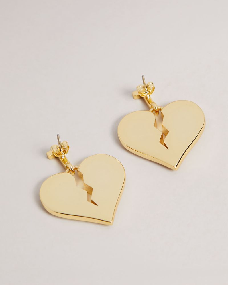 Ted Baker Harlyi Heartbreaker Drop Earring Smycken Dam Guld | OGK-509238