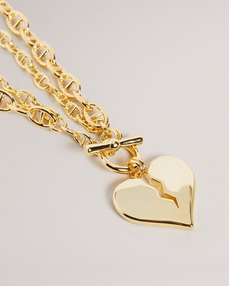 Ted Baker Harquin Heartbreaker Necklace Smycken Dam Guld | XIJ-305284