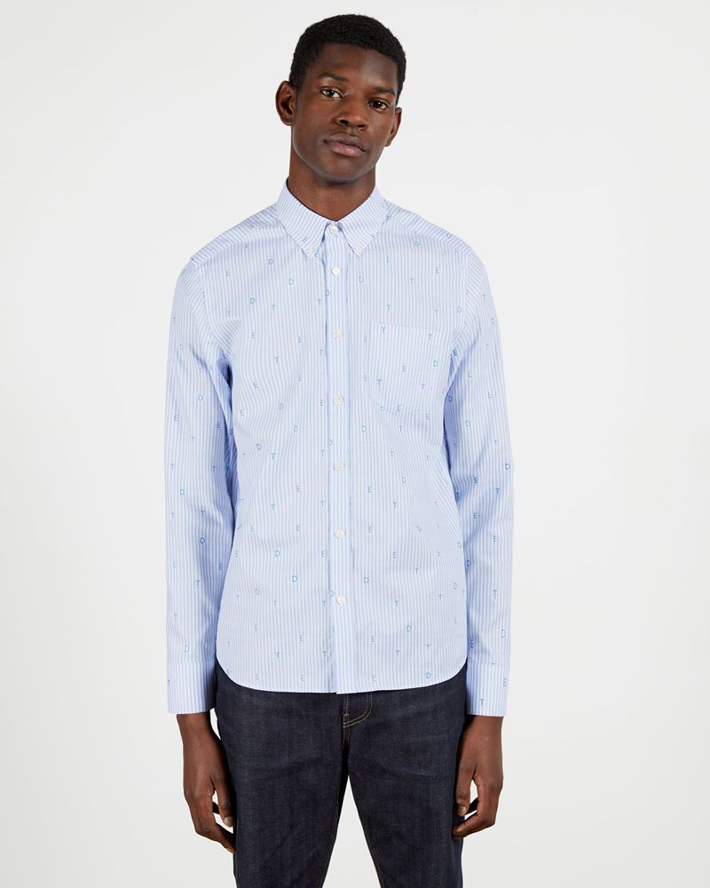 Ted Baker Hove Button Down Skjorta Herr Blå | CPR-130695