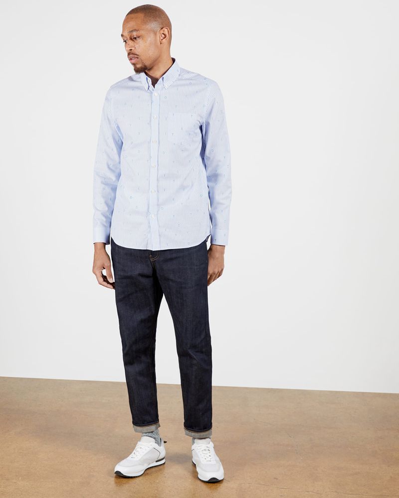 Ted Baker Hove Button Down Skjorta Herr Blå | CPR-130695