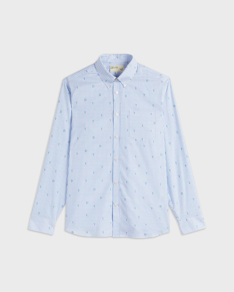 Ted Baker Hove Button Down Skjorta Herr Blå | CPR-130695