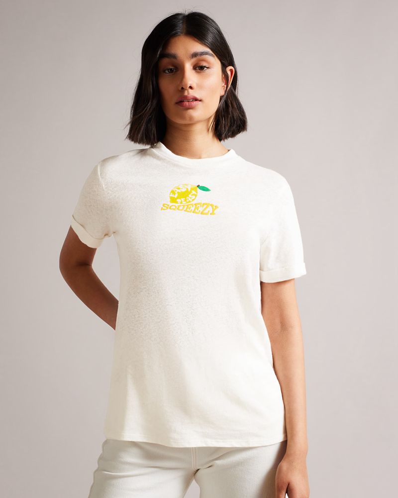 Ted Baker Ingella Lemon Squeezy Tee Blast Dam Vita | GKJ-975430