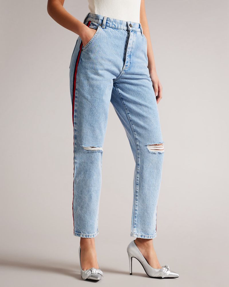 Ted Baker Jokarv Side Stripe Denim Byxor Dam Blå | OBX-215873