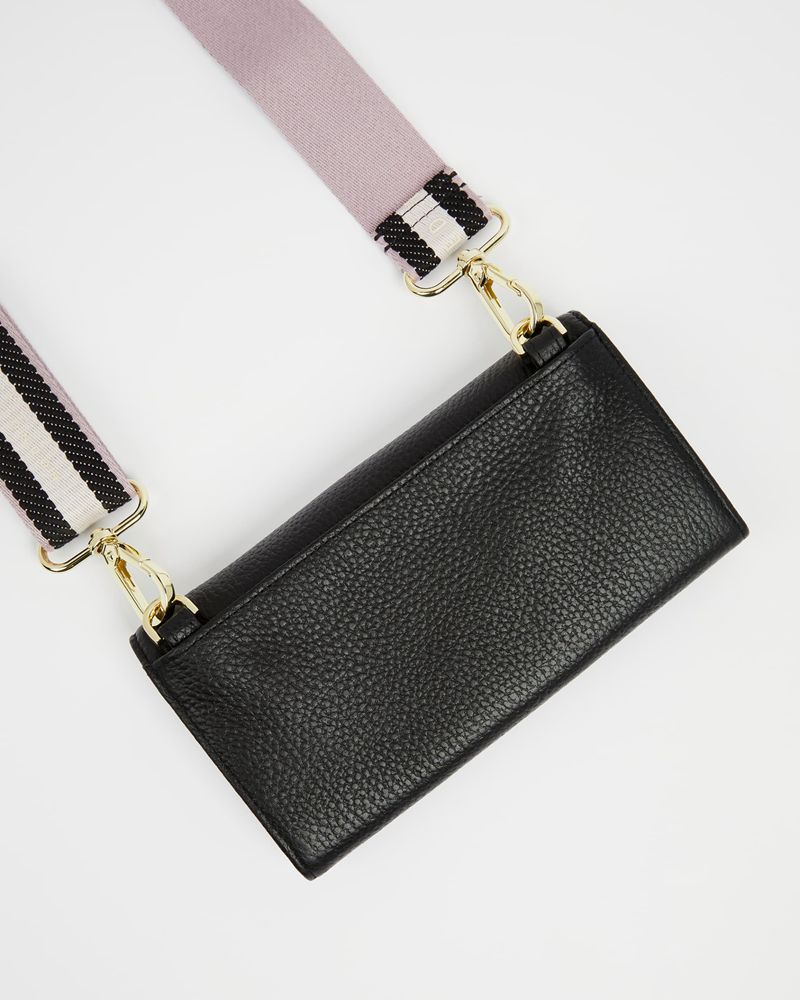 Ted Baker Katiyya With Branded Webbing Rem Crossbody Väska Dam Svarta | UCJ-937618