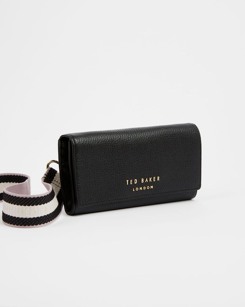 Ted Baker Katiyya With Branded Webbing Rem Crossbody Väska Dam Svarta | UCJ-937618