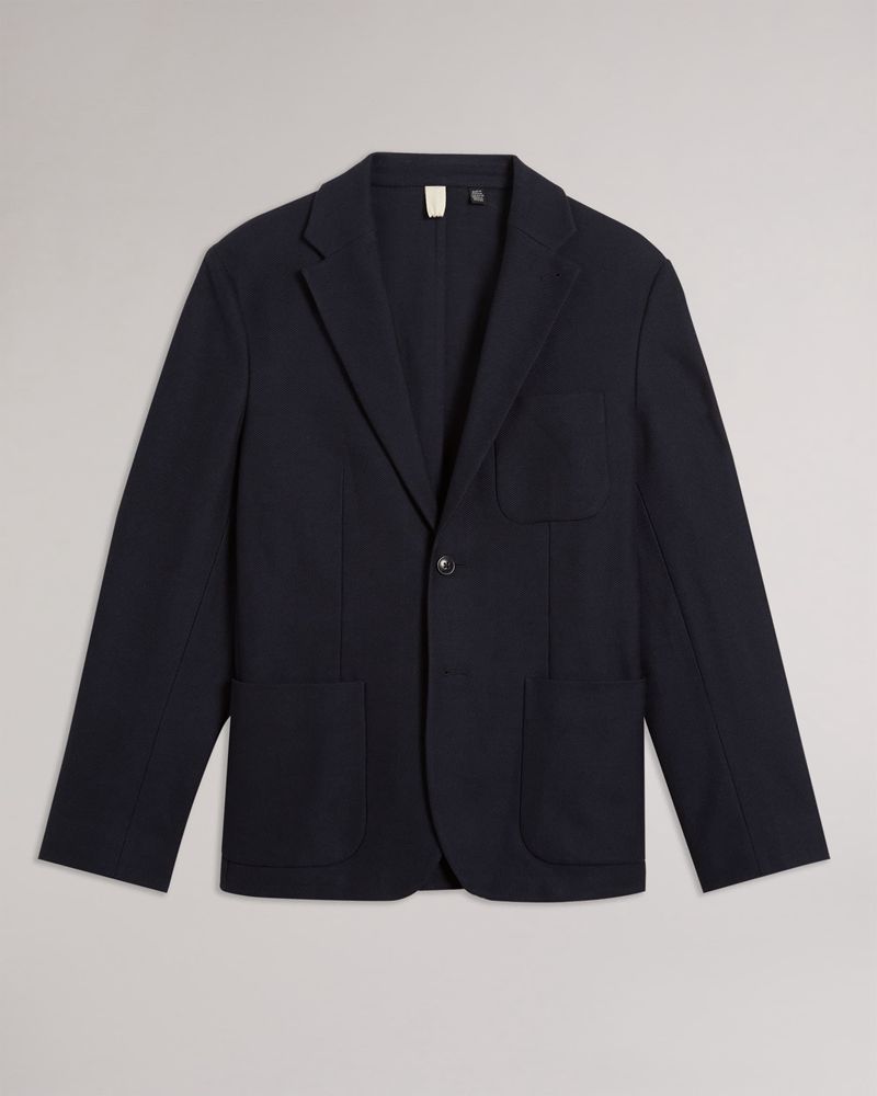 Ted Baker Keils Honeycomb Blazer Kostymer Herr Marinblå | PCM-197502