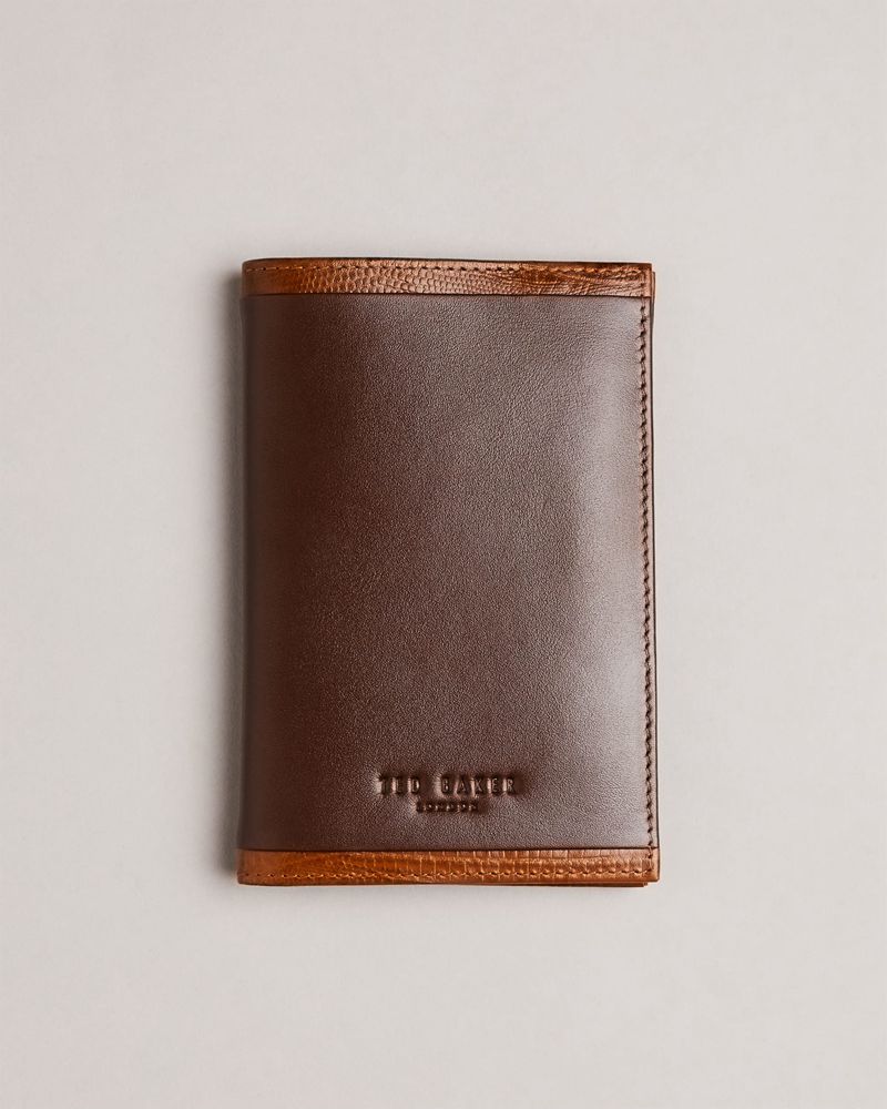 Ted Baker Lotust Passport Holder Plånbok Herr Bruna | GZF-187364