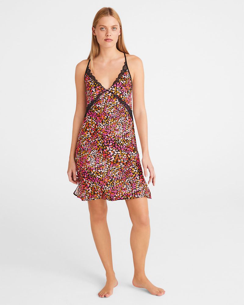 Ted Baker Lovoge Heart Print Chemise Nattkläder Dam Svarta | WXD-034971