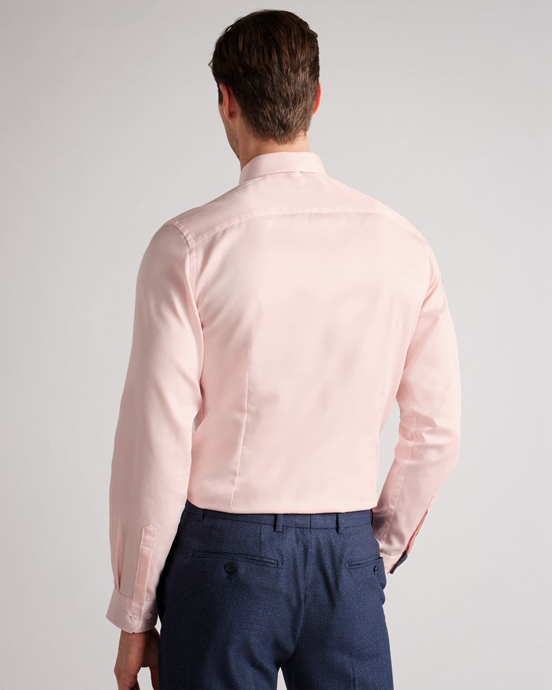 Ted Baker Maeloss Long Sleeve Slim Fit Skjorta Herr Rosa | MVN-137625