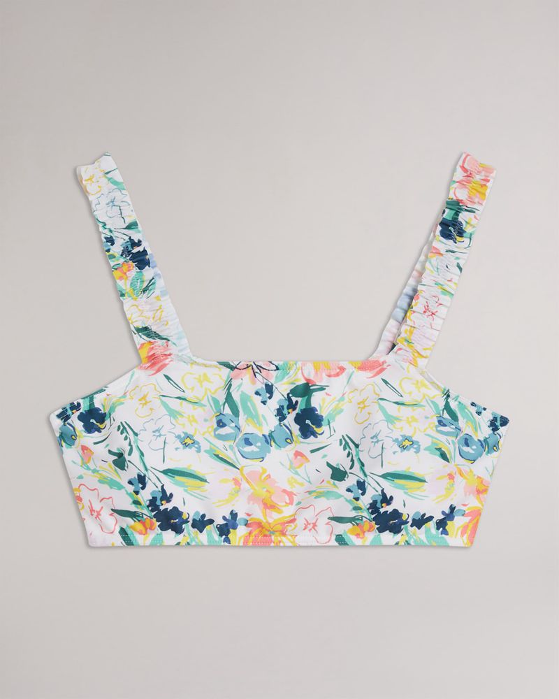 Ted Baker Malray Floral Ruffle Bikini Badkläder Dam Vita | BZX-760841