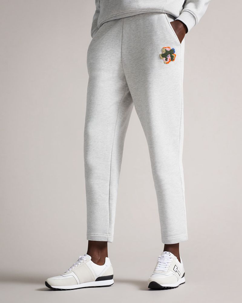 Ted Baker Nicolez Jersey Jogger With Flower Byxor Dam Gray | GFH-879265