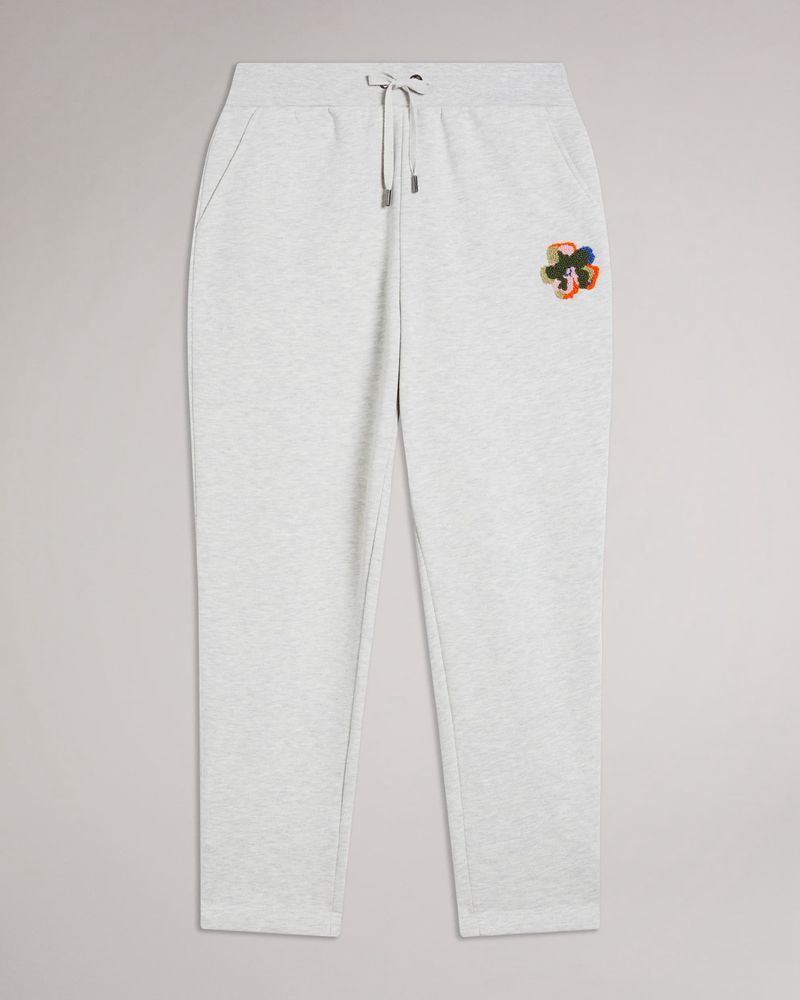 Ted Baker Nicolez Jersey Jogger With Flower Byxor Dam Gray | GFH-879265