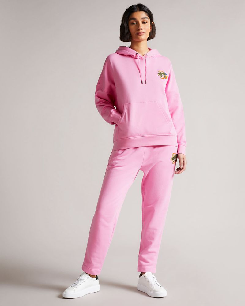 Ted Baker Nicolez Jersey Jogger With Flower Byxor Dam Rosa | ULI-327098