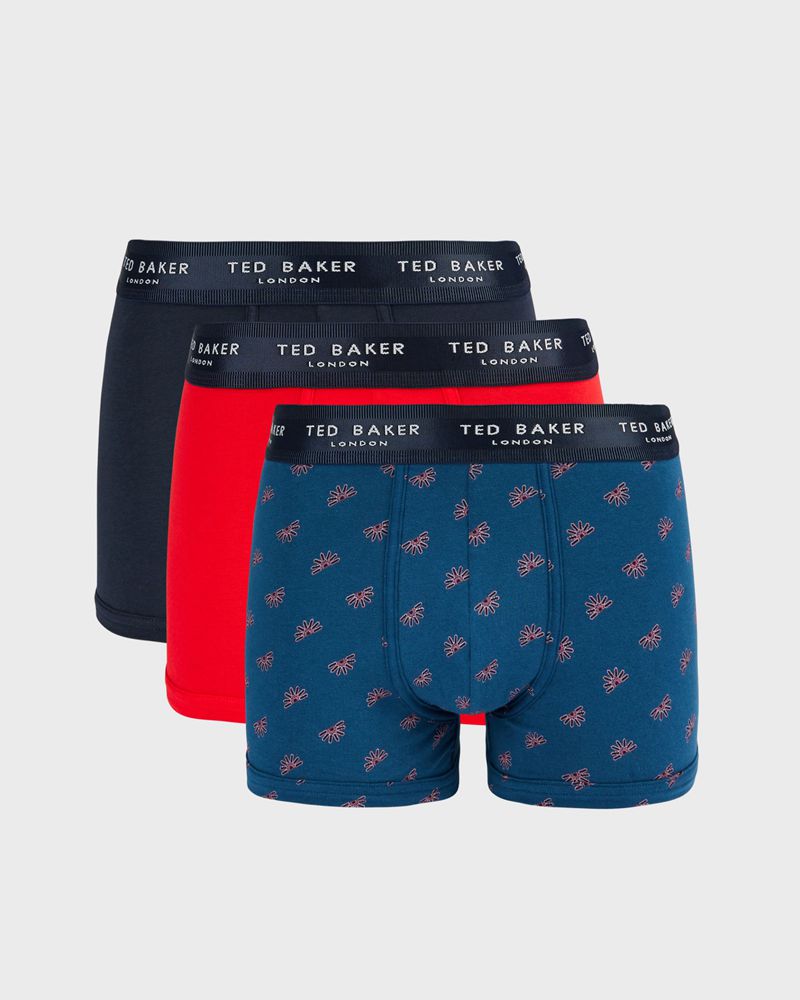 Ted Baker Ornge Rtbc102a31 3 Pack Mode Bomull Trunks Underkläder Herr Olika Färger | OKU-209573