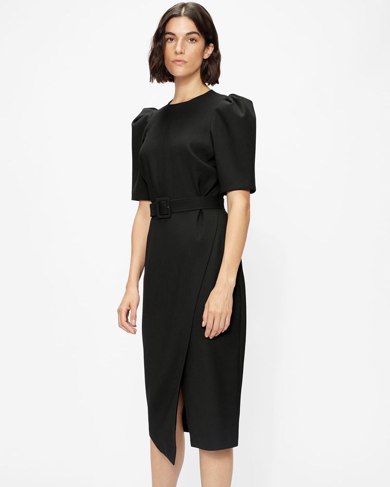 Ted Baker Popieyd Tailored With Exaggerated Klänning Dam Svarta | PWQ-137402