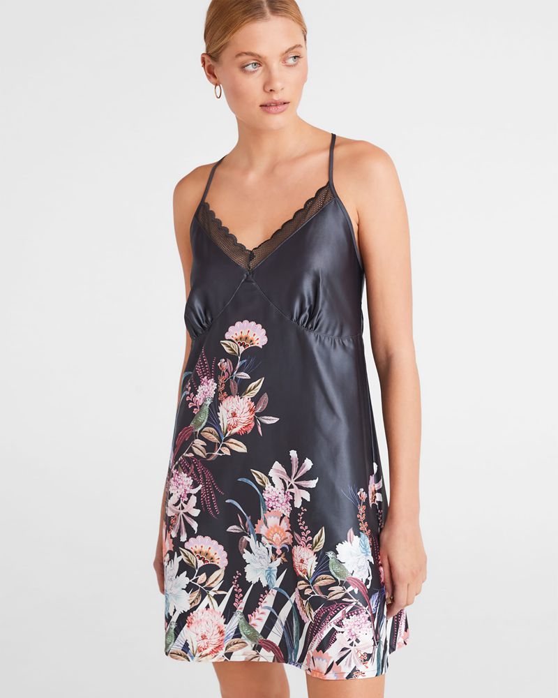 Ted Baker Remsie Printed Satin Chemise Nattkläder Dam Olika Färger | DPR-832507