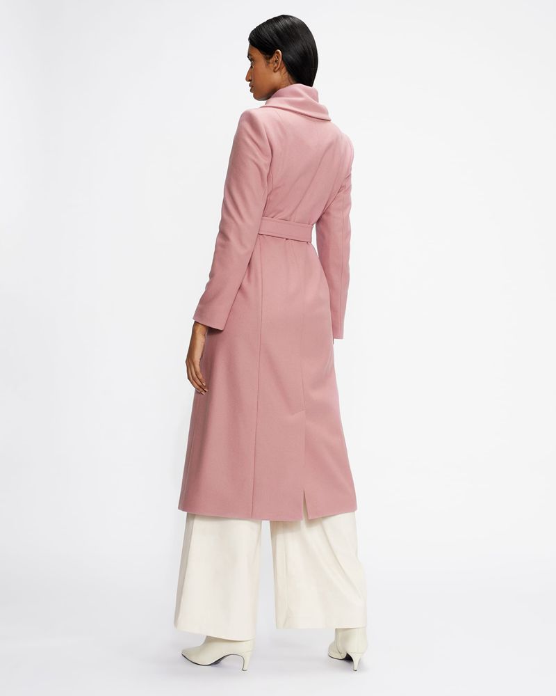 Ted Baker Rrosiey Wool With Oversized Collar Jacka Dam Rosa | GFD-971832